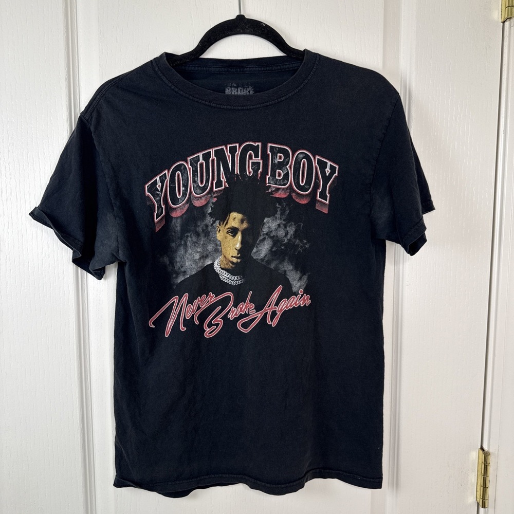 YoungBoy Never Broke Again Tee Mens S Black Official Rap Merch T Shirt